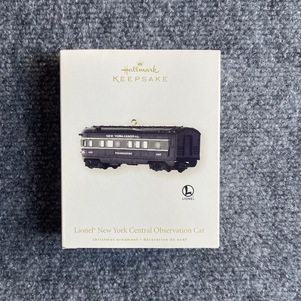 Hallmark Keepsake Lionel New York Central Observation Car 2008 Metal Ornament